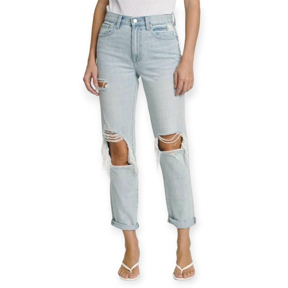 Pistola Presley High Rise Relaxed Roller Jeans SIZE 31x30 Normandie Distressed